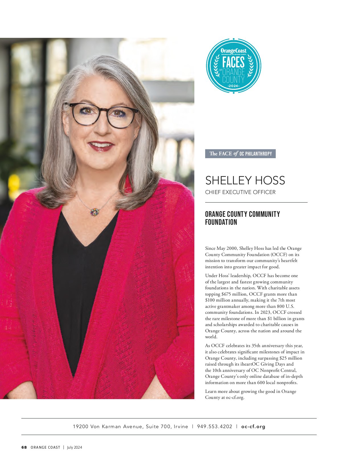 The Face of OC Philanthropy: Shelley Hoss